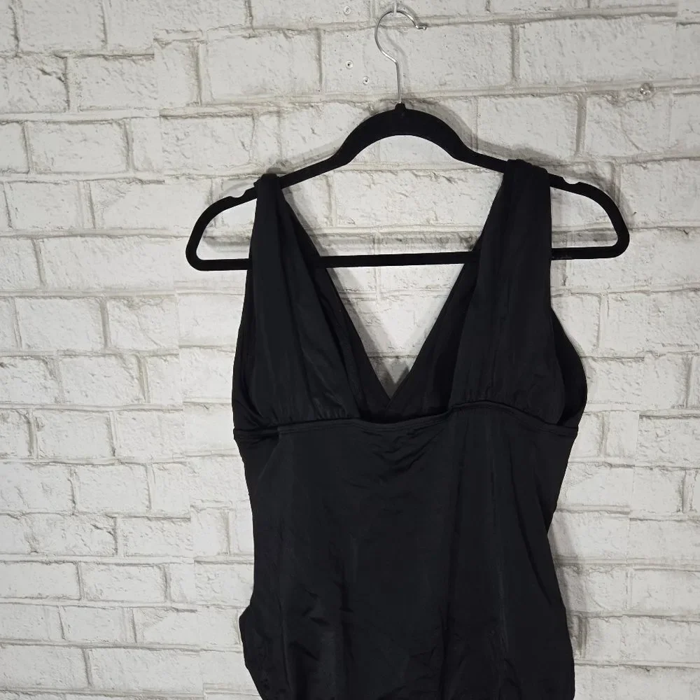 Time and Tru black one piece swimsuit